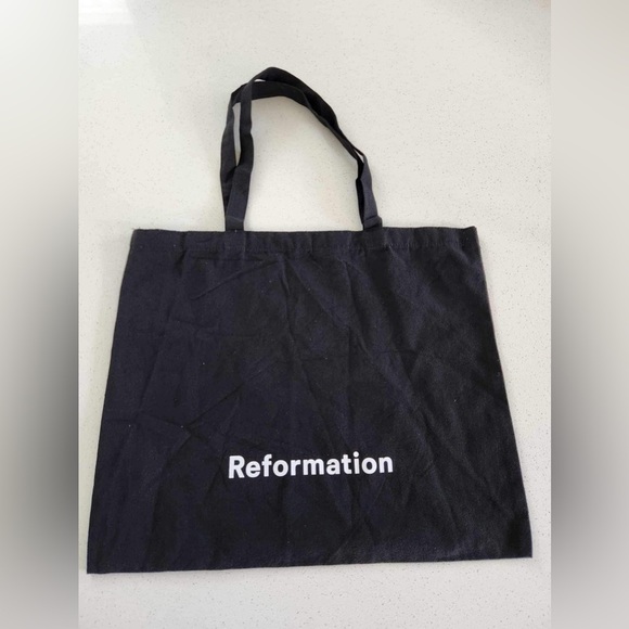 Reformation Handbags - Reformation Black Tote Canvas Bag